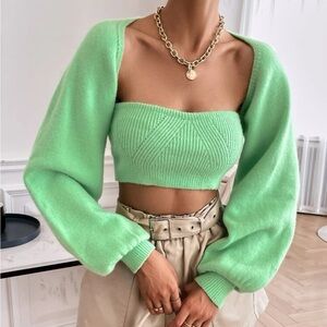 lime green 2 piece top